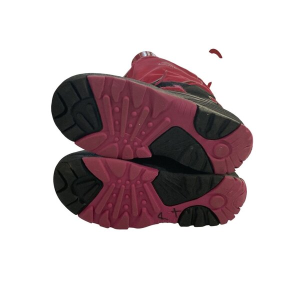 Kamik Kids Size 5 Black Pink Durable Outerwear Waterproof Winter Snow Boots - Picture 6 of 7
